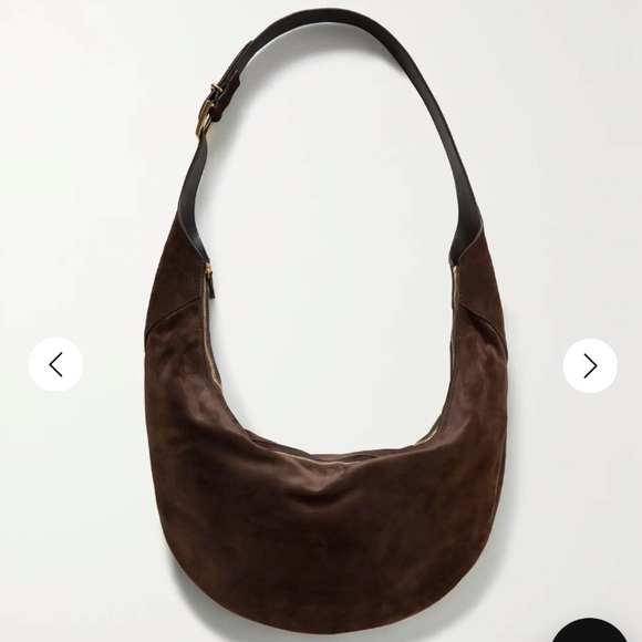 KHAITE Handbags - Khaite August Brown Suede Shoulder bag